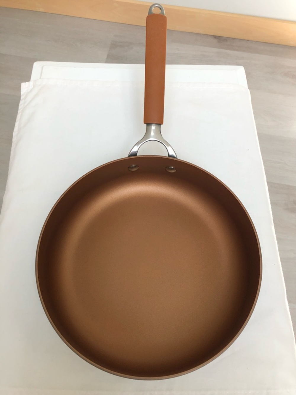NEW Technique Nonstick Copper Color Deep Frying Pan Skillet